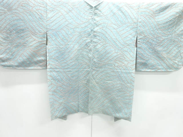 JAPANESE KIMONO / HAORI / SILK / SHIBORI / WAVE
